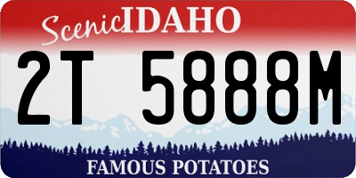 ID license plate 2T5888M