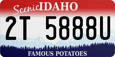 ID license plate 2T5888U