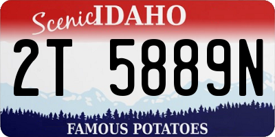 ID license plate 2T5889N