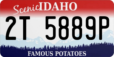 ID license plate 2T5889P