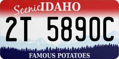 ID license plate 2T5890C