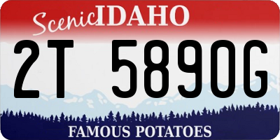 ID license plate 2T5890G