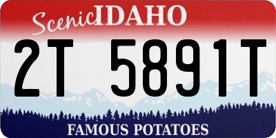 ID license plate 2T5891T