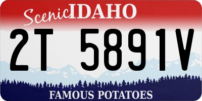 ID license plate 2T5891V