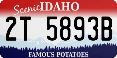 ID license plate 2T5893B