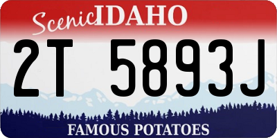 ID license plate 2T5893J