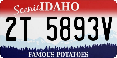 ID license plate 2T5893V