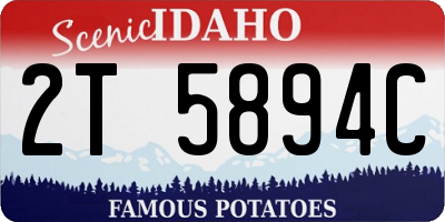ID license plate 2T5894C