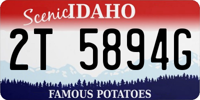 ID license plate 2T5894G