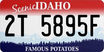 ID license plate 2T5895F