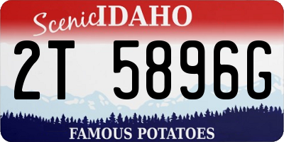 ID license plate 2T5896G