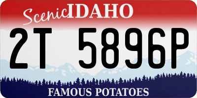 ID license plate 2T5896P