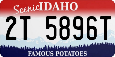 ID license plate 2T5896T