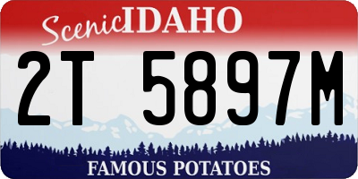 ID license plate 2T5897M