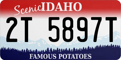 ID license plate 2T5897T