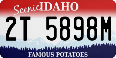 ID license plate 2T5898M
