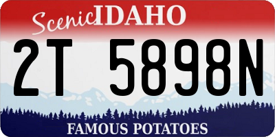 ID license plate 2T5898N