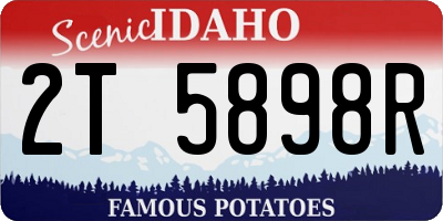 ID license plate 2T5898R