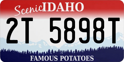 ID license plate 2T5898T