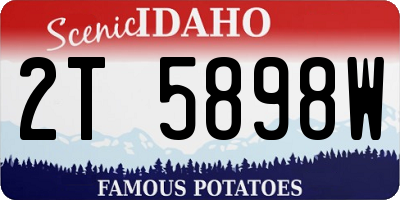 ID license plate 2T5898W