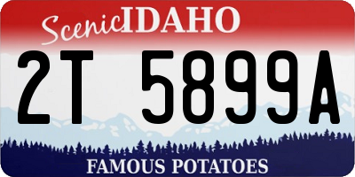 ID license plate 2T5899A