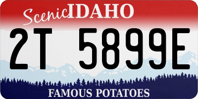 ID license plate 2T5899E