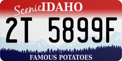 ID license plate 2T5899F