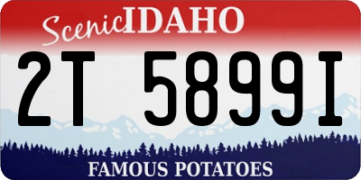 ID license plate 2T5899I