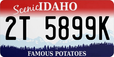 ID license plate 2T5899K