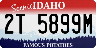 ID license plate 2T5899M