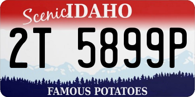 ID license plate 2T5899P