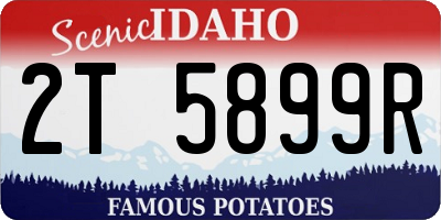 ID license plate 2T5899R