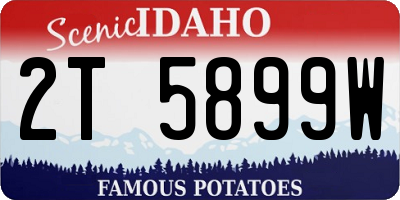 ID license plate 2T5899W