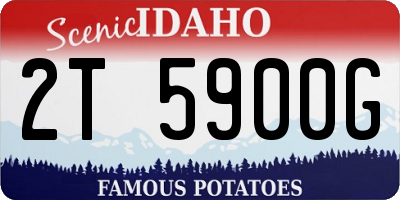 ID license plate 2T5900G