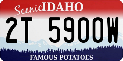 ID license plate 2T5900W