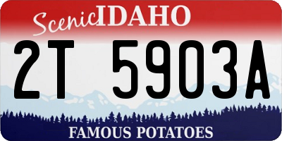 ID license plate 2T5903A
