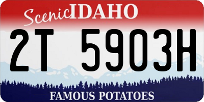 ID license plate 2T5903H