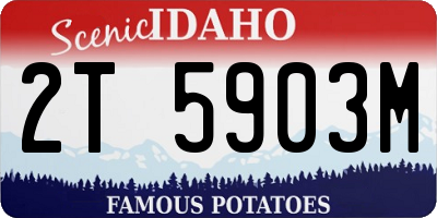 ID license plate 2T5903M