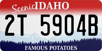 ID license plate 2T5904B
