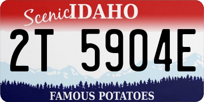 ID license plate 2T5904E
