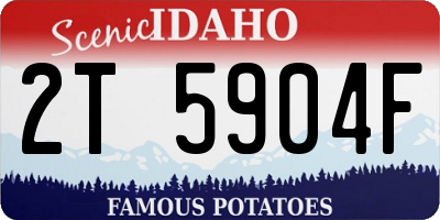 ID license plate 2T5904F