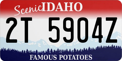 ID license plate 2T5904Z