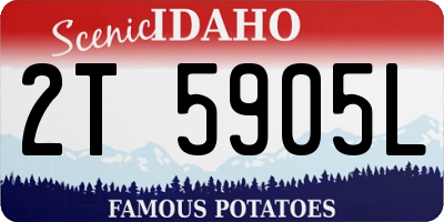 ID license plate 2T5905L