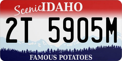 ID license plate 2T5905M