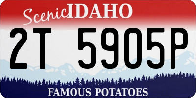 ID license plate 2T5905P