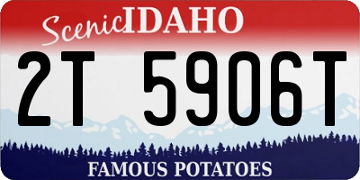 ID license plate 2T5906T