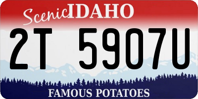 ID license plate 2T5907U