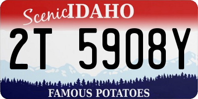 ID license plate 2T5908Y
