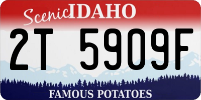ID license plate 2T5909F