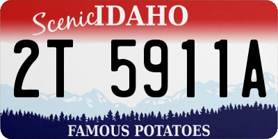 ID license plate 2T5911A